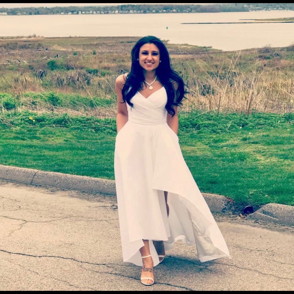 White Gown With Pockets